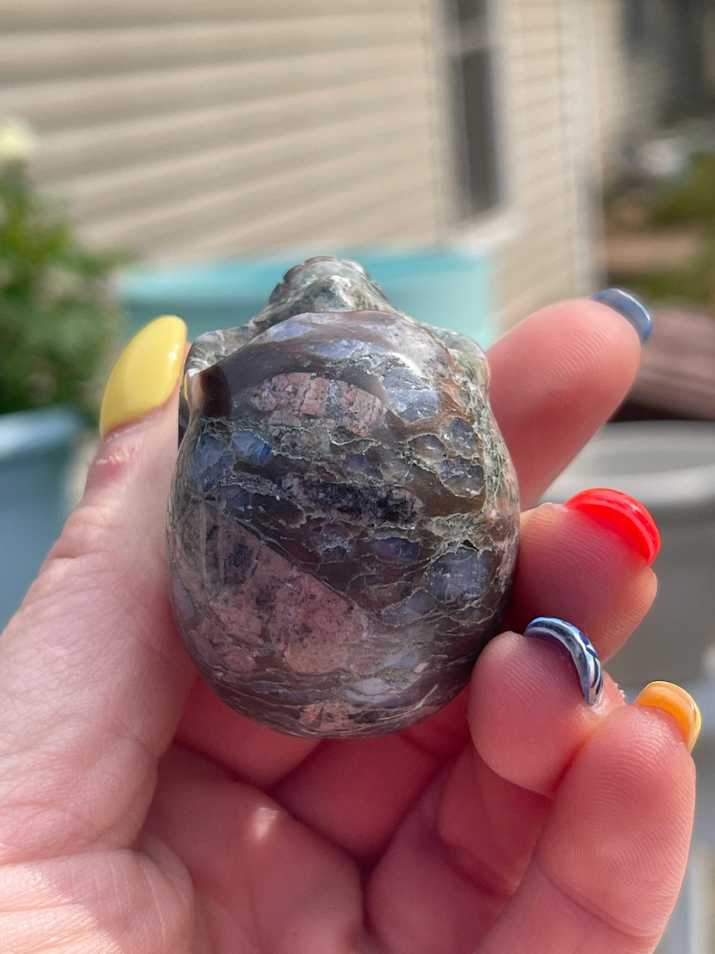 Llanite Mini Skull Carving | Que Sera | Crystal Carving | Meditation Stone
