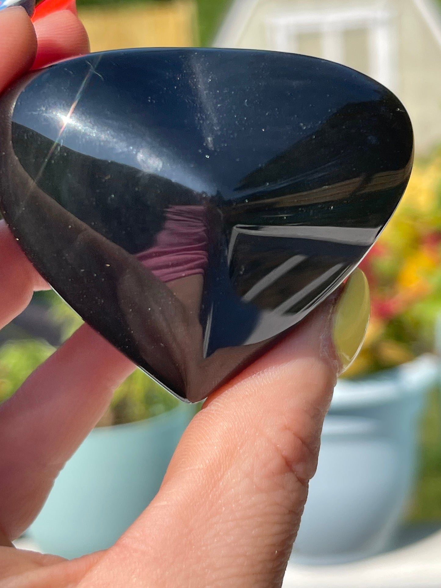 High Grade Rainbow Obsidian Heart