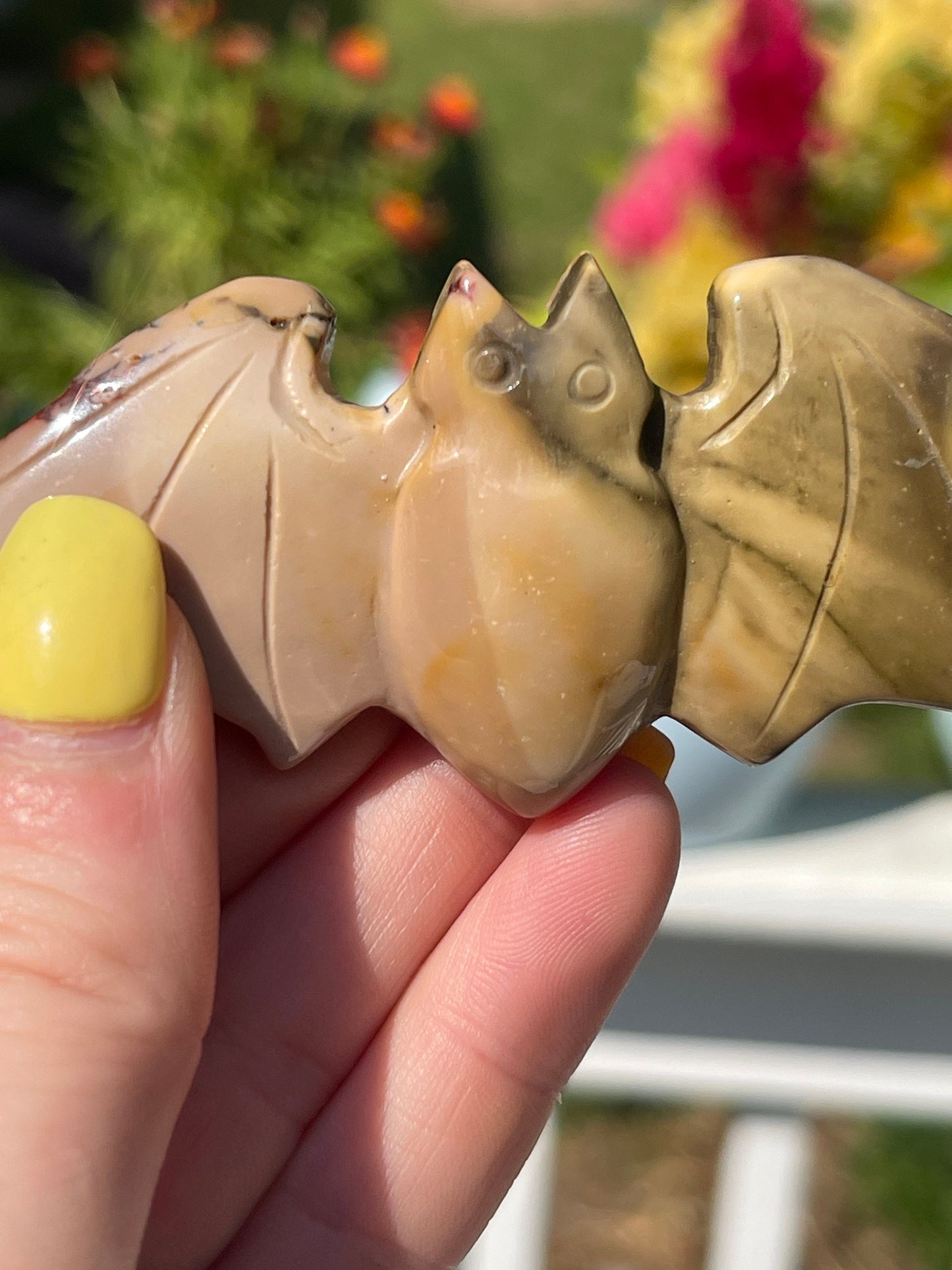 Mookaite Jasper Bat Carving