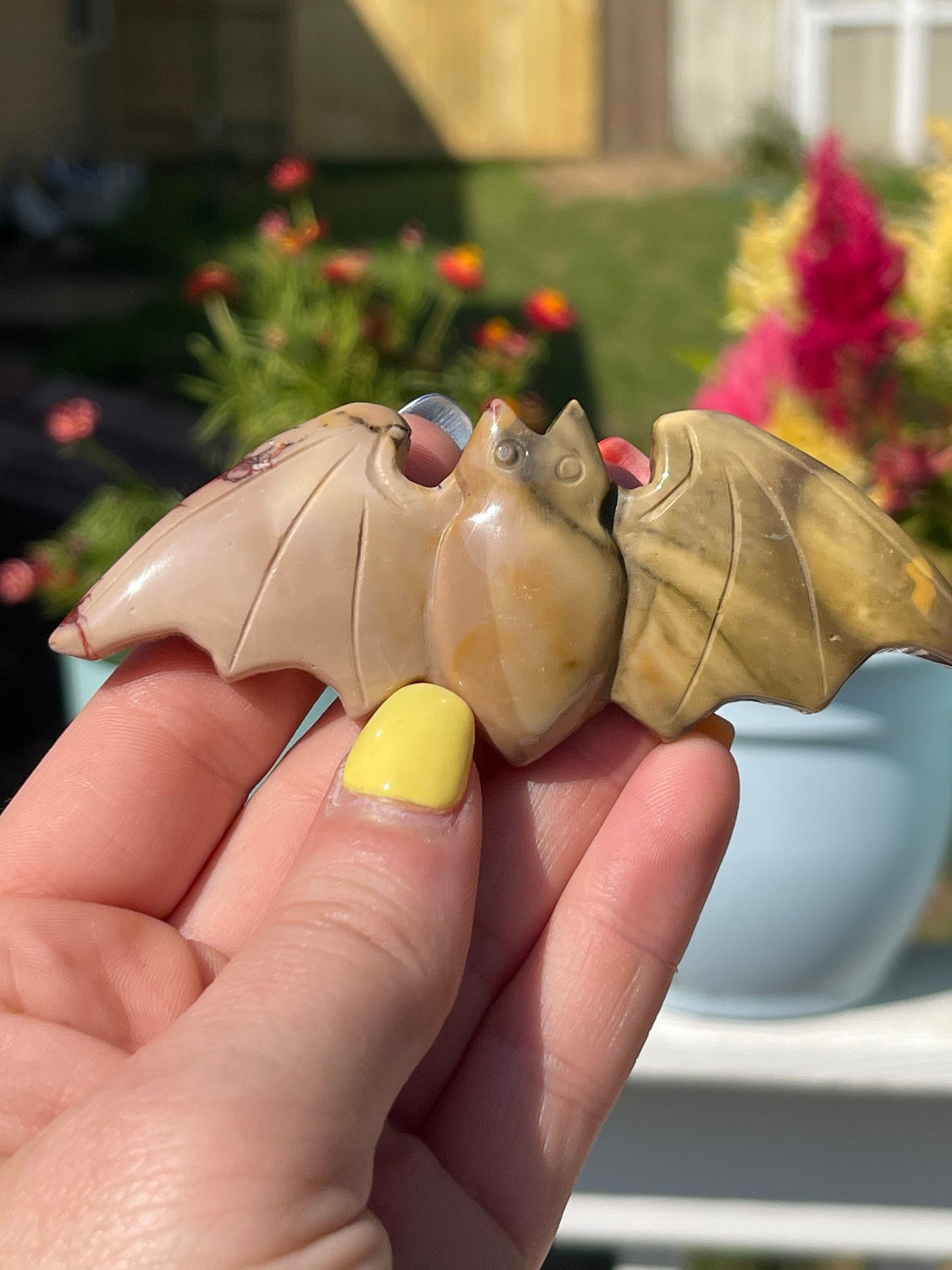 Mookaite Jasper Bat Carving