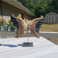 Fossilized Palm Root Crystal Dragon Wings Carving with Stand