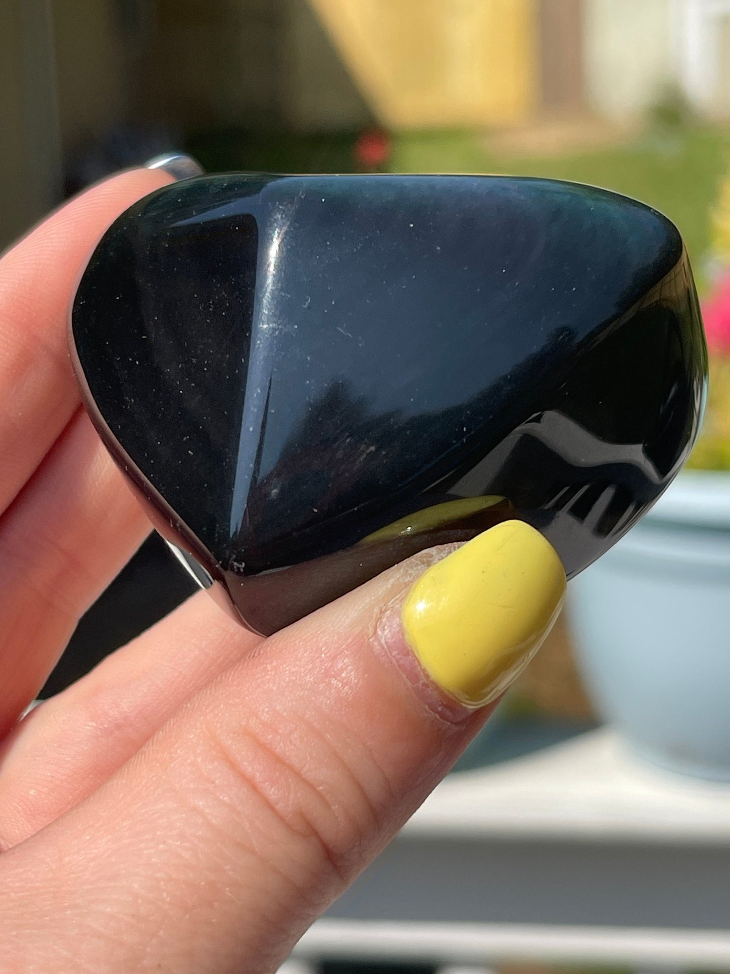 High Grade Rainbow Obsidian Heart
