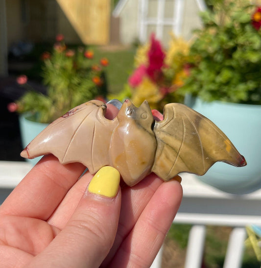 Mookaite Jasper Bat Carving