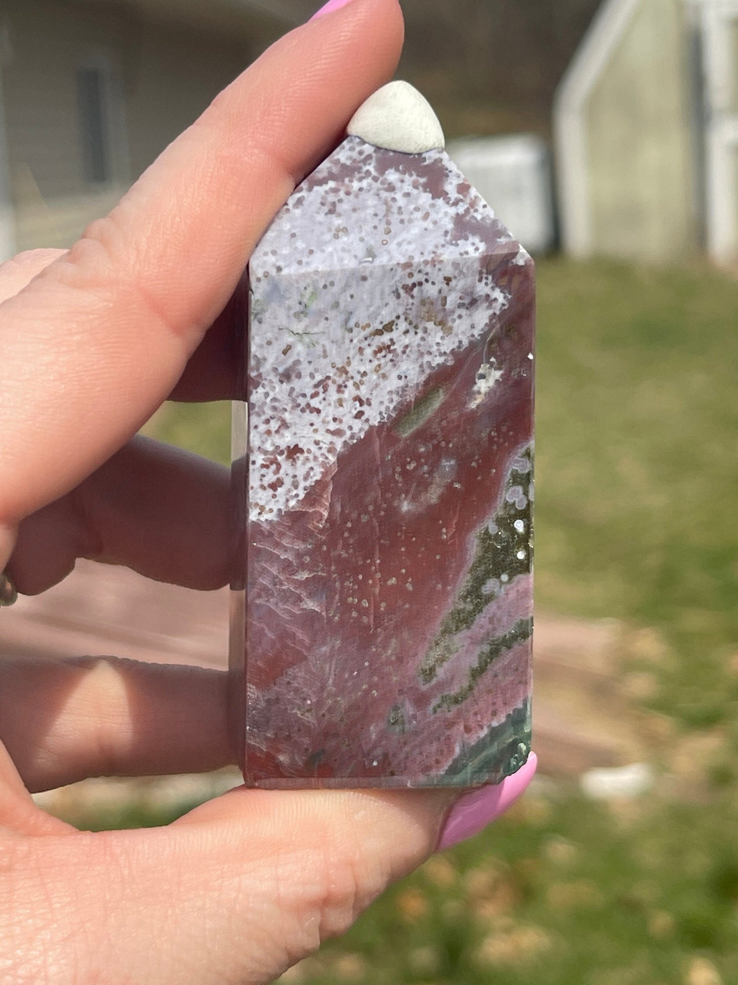 Ocean Jasper Crystal Tower