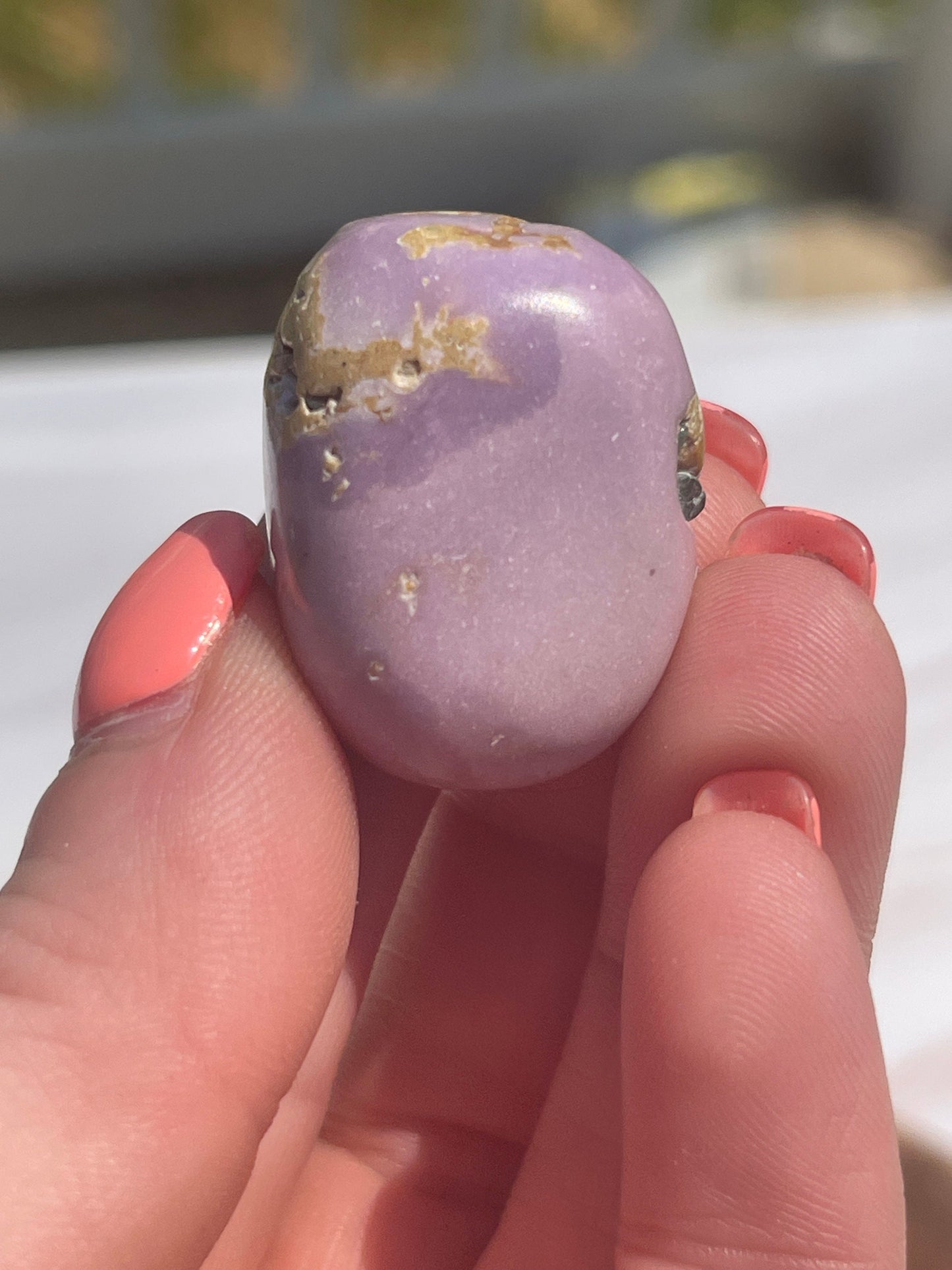 Phosphosiderite Crystal Tumbled Stone: Pocket Stone Carving