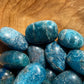 Blue Apatite Crystal Tumble: Pocket Stone Carving