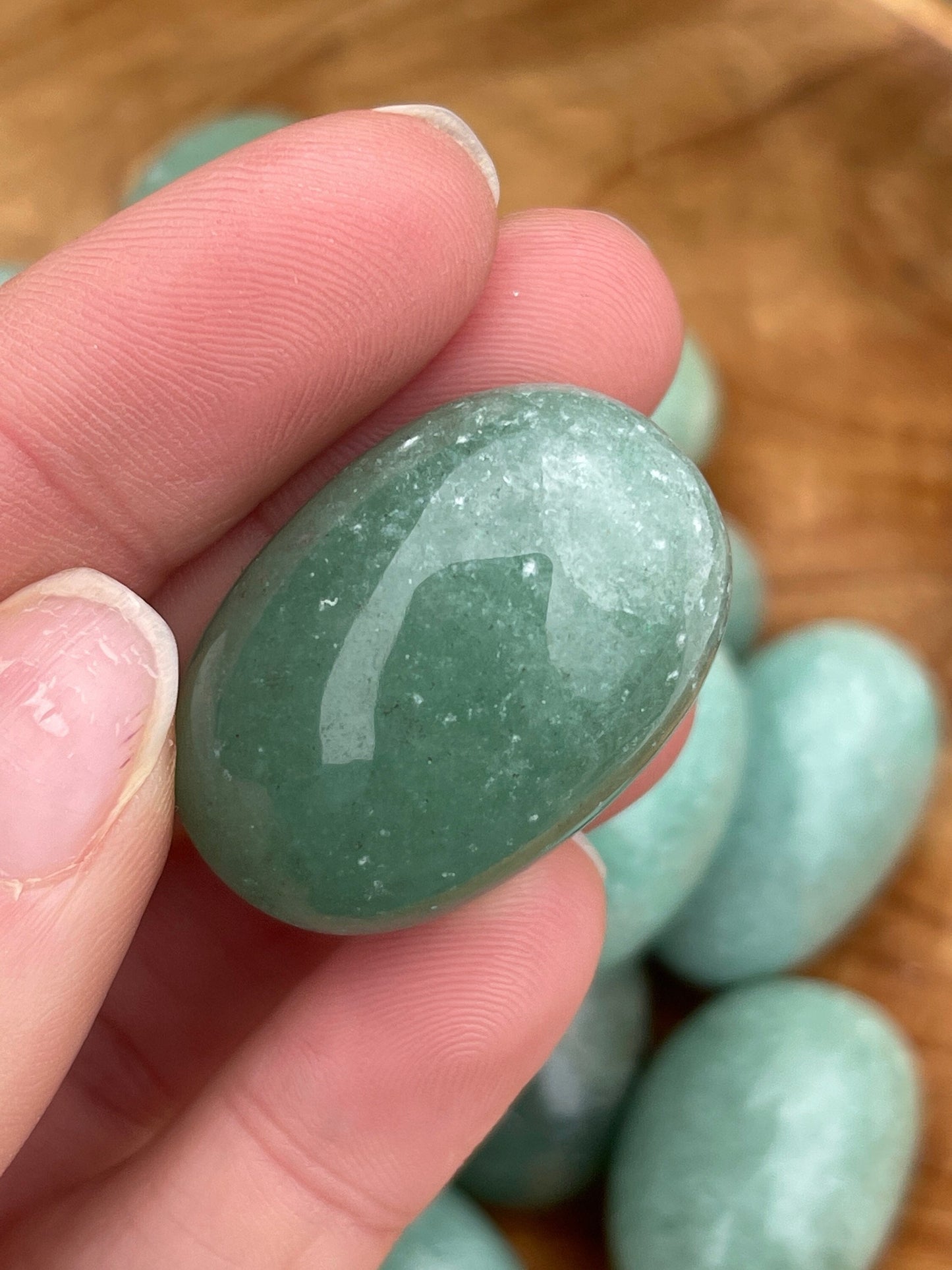 Green Aventurine Tumbled Stone: Abundance, Prosperity, Luck
