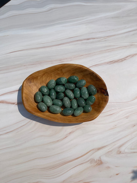 Green Strawberry Quartz Tumbled Stone: Meditation Crystal, Pocket Stone