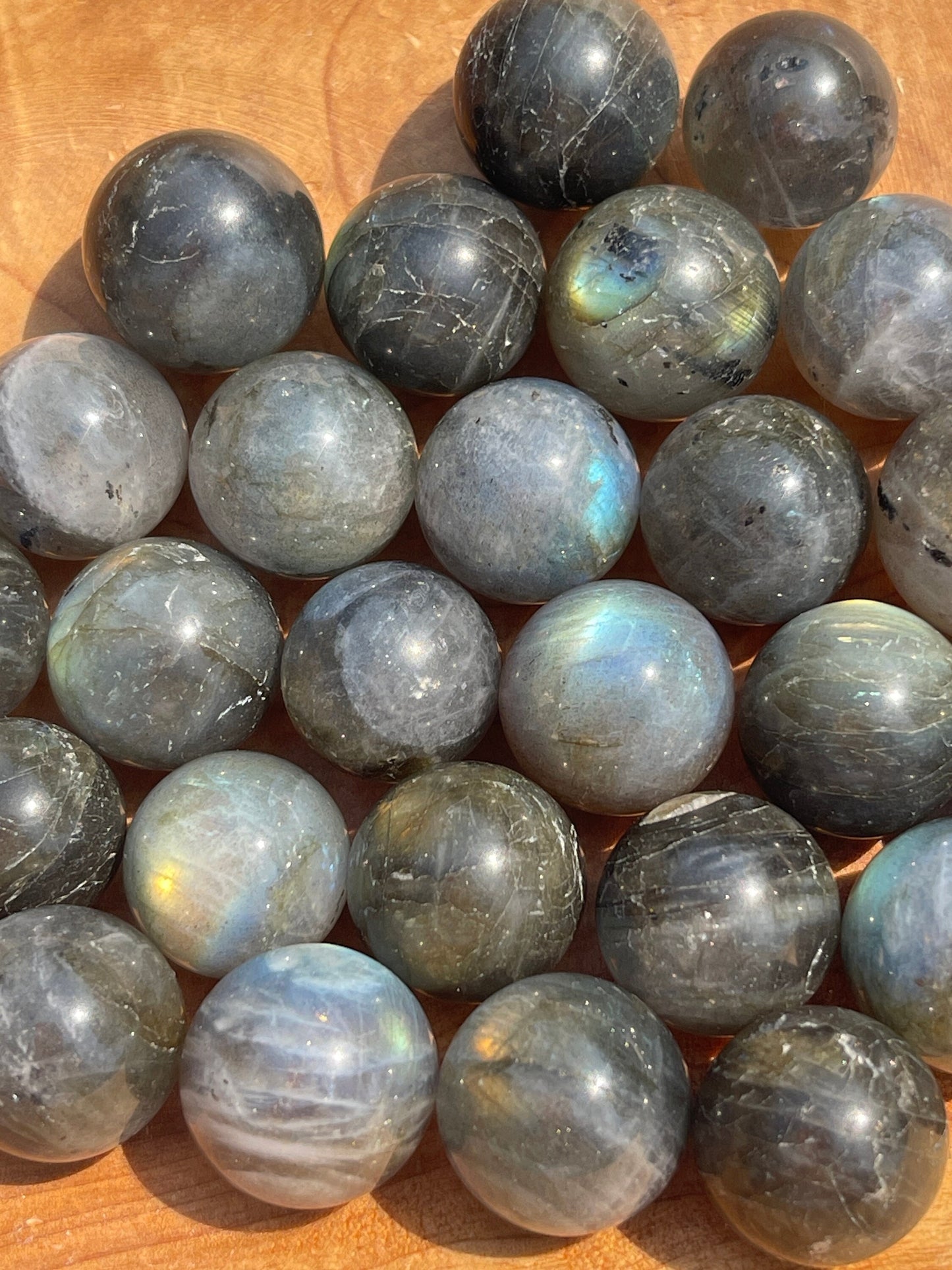 Mini Labradorite Crystal Sphere: Pocket Meditation Stone