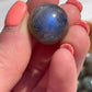 Mini Labradorite Crystal Sphere: Pocket Meditation Stone