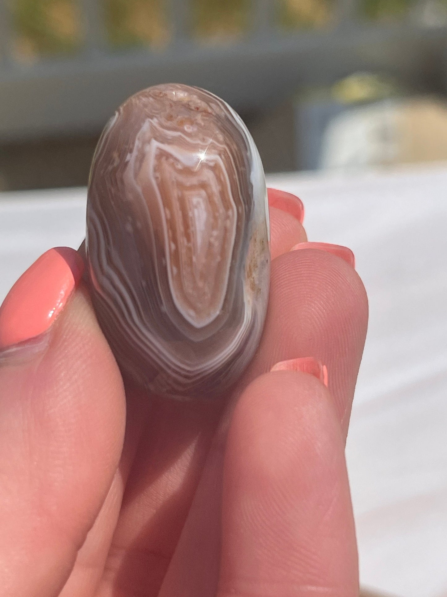 Banded Botswana Agate Tumbled Stone: Meditation Crystal