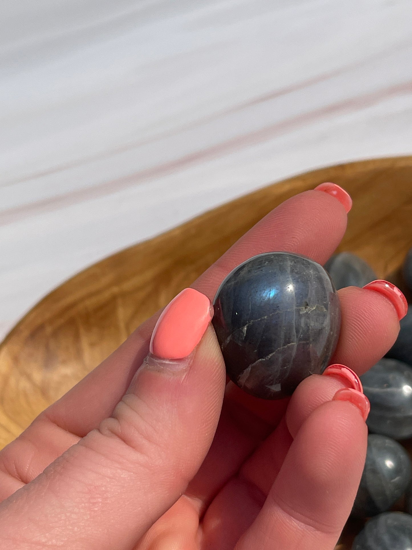 Labradorite Tumbled Stone: Pocket Meditation Crystal