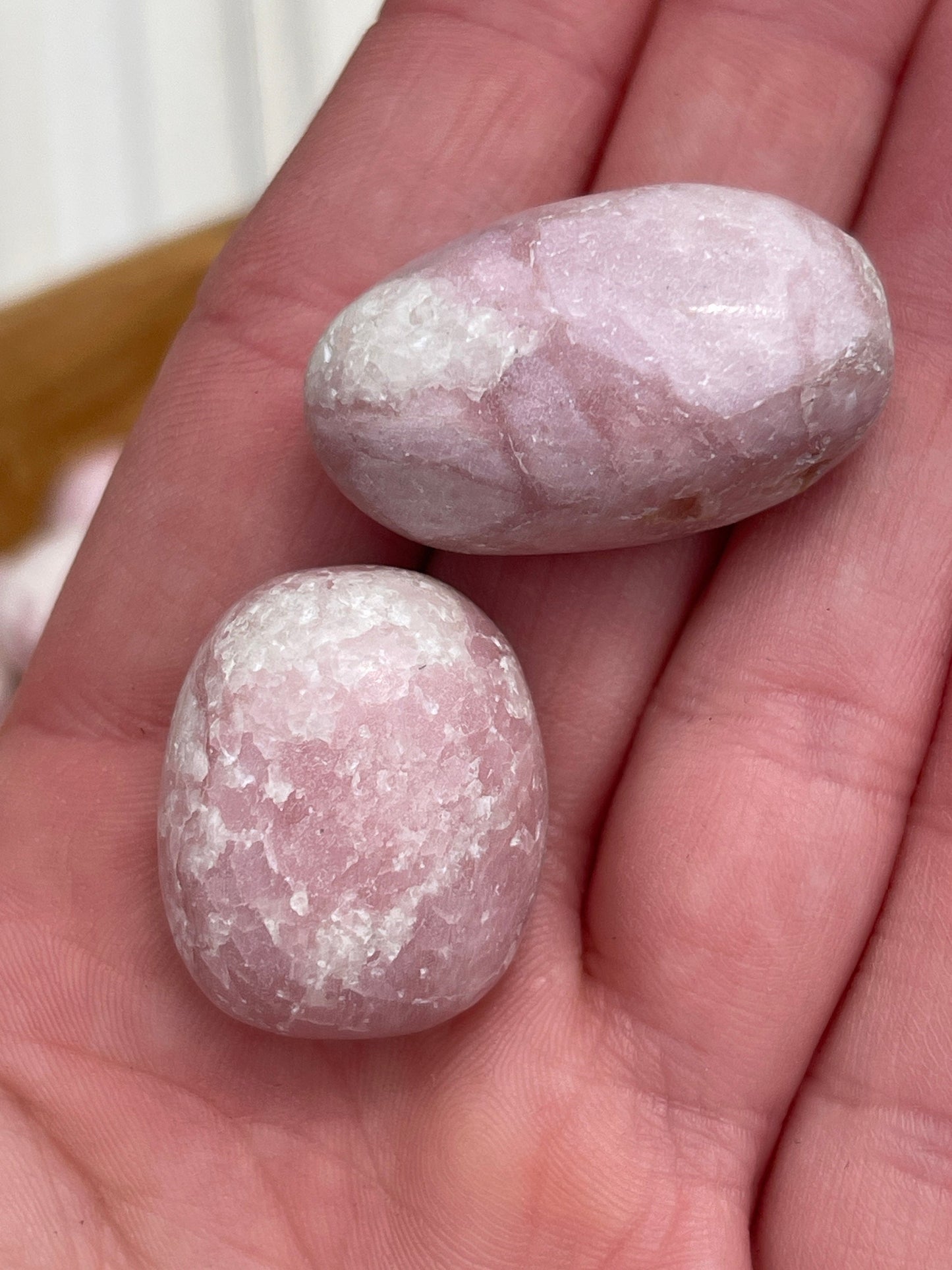 1 Pink Opal Tumbled Stone higher quality | crystal carving | meditation crystal | pocket stone