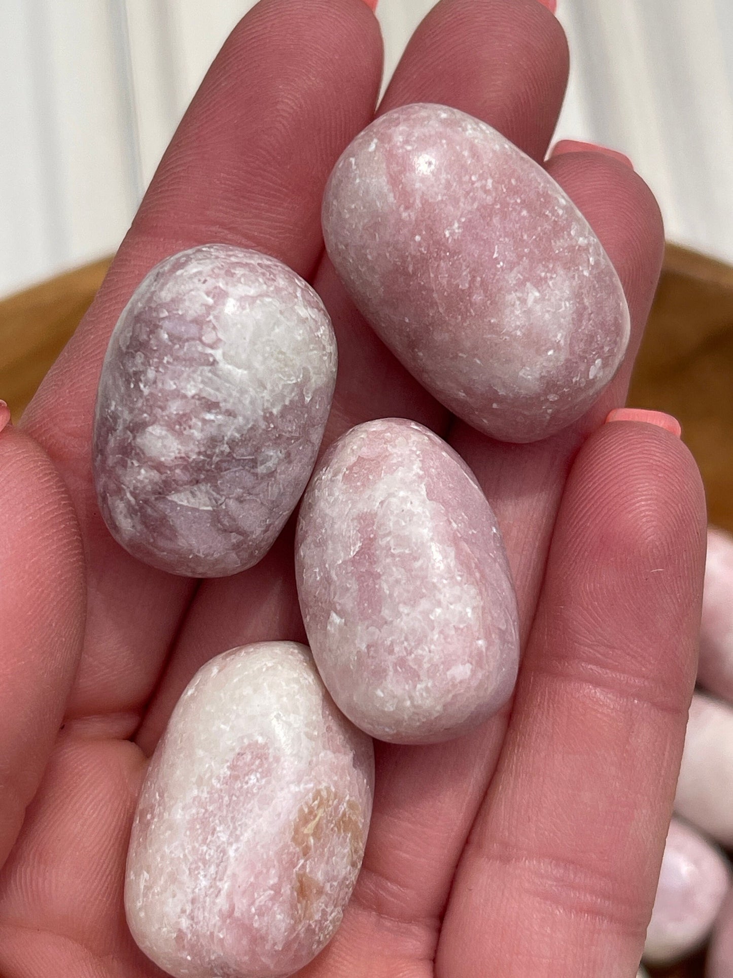 1 Pink Opal Tumbled Stone higher quality | crystal carving | meditation crystal | pocket stone