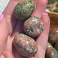 Unakite Crystal Tumbled Stone: Heart Chakra Meditation