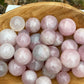 1 Blue and Rose Quartz Sphere