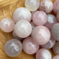 1 Blue and Rose Quartz Sphere
