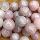 1 Blue and Rose Quartz Sphere