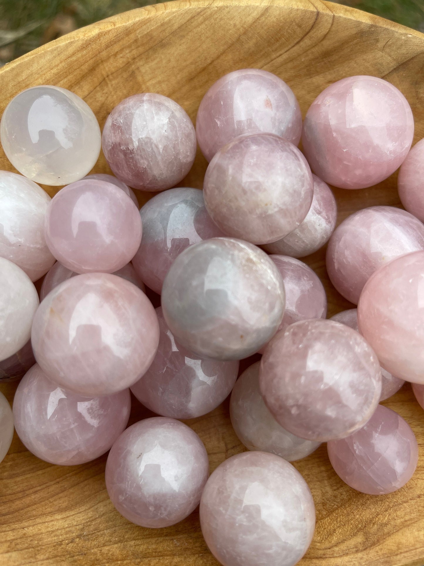 1 Blue and Rose Quartz Sphere