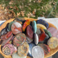 Mixed Crystal Worry Stone: Pocket Carving, Protection Stone