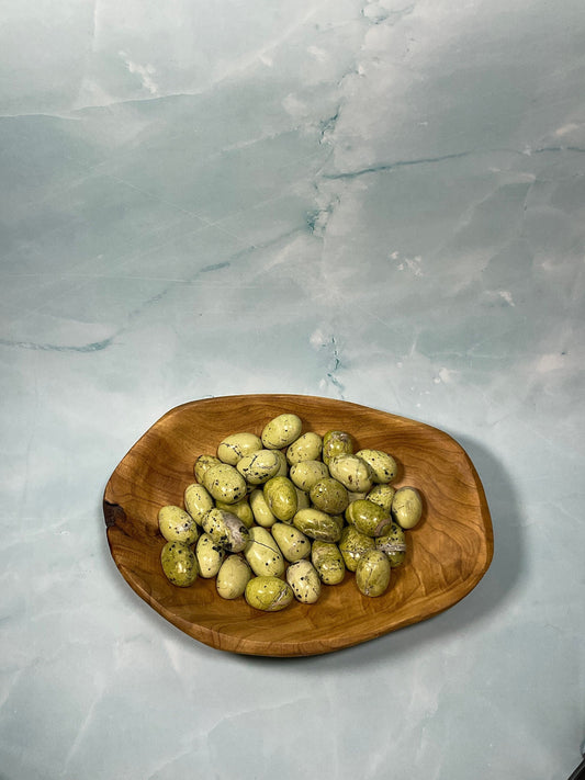 Serpentine Tumbled Stone: Green & Black Crystal Gift