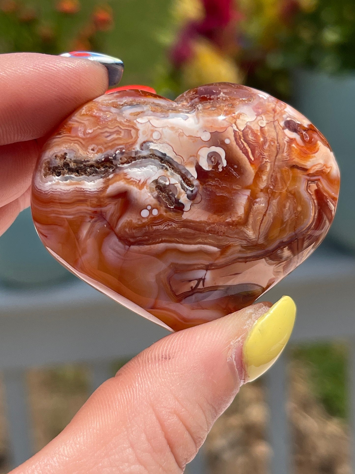 Carnelian Heart Palm Stone