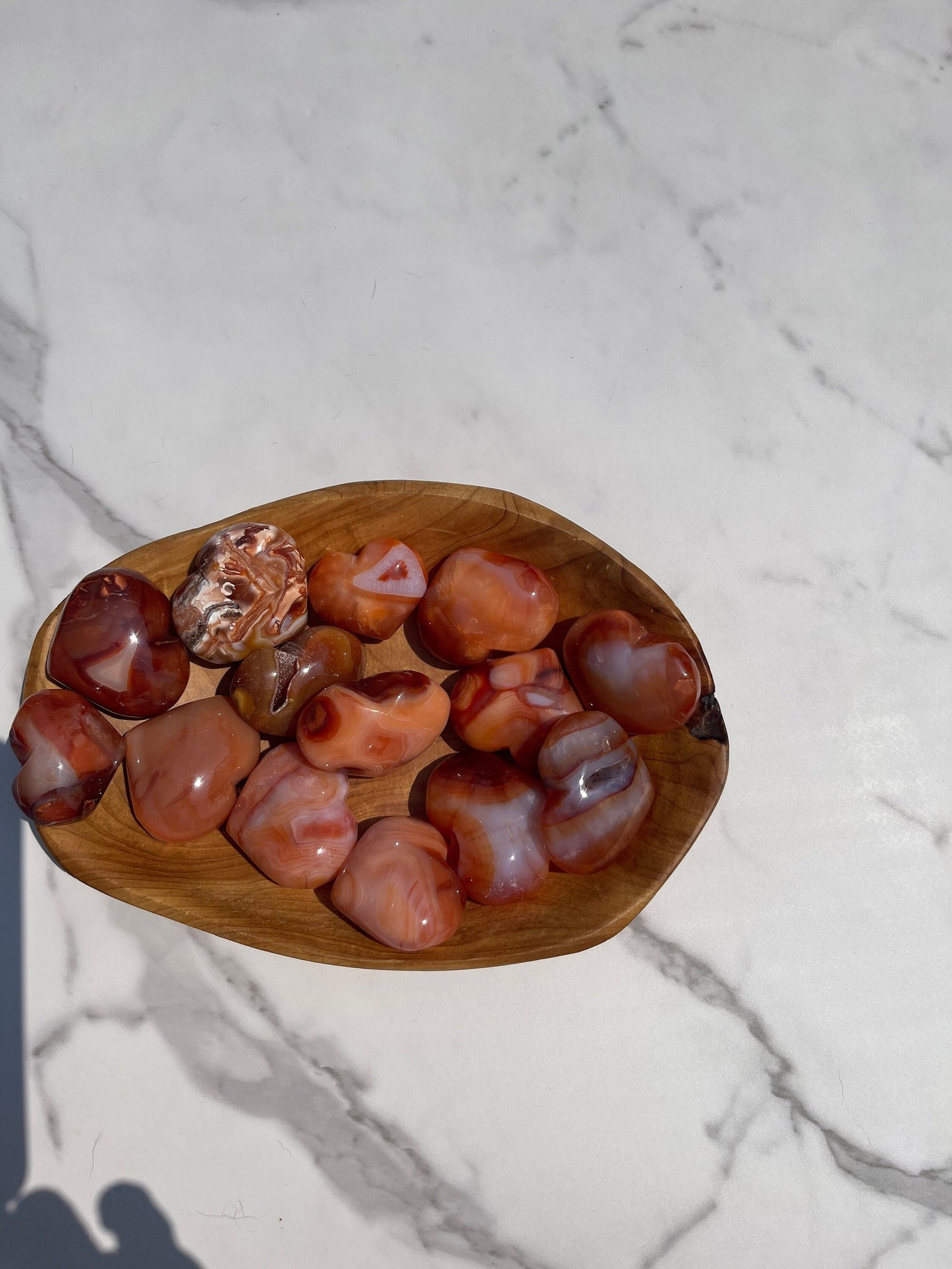 Carnelian Heart Palm Stone