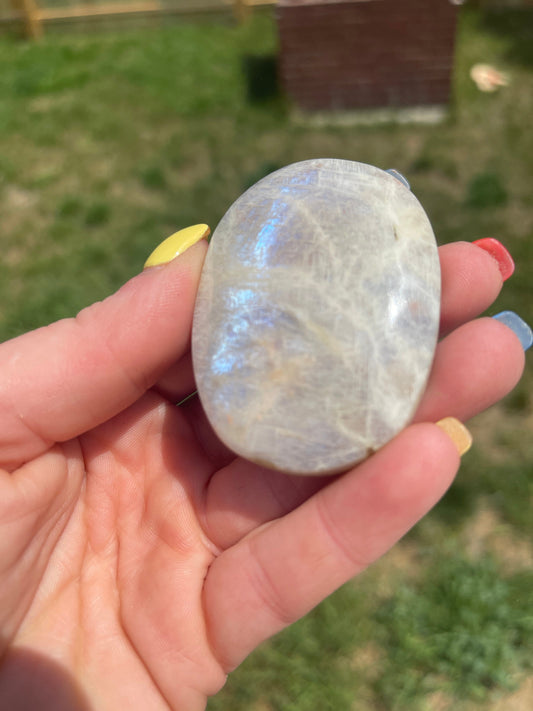 Moonstone Sunstone Palm Stone