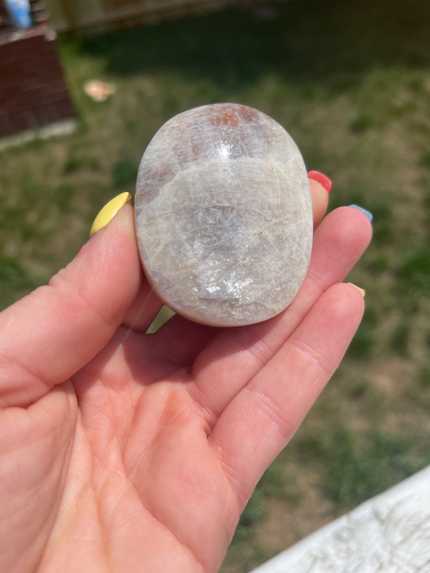 Moonstone Sunstone Palm Stone