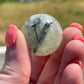 Mini Prehnite Crystal Sphere: Meditation Stone Carving (0.8in)