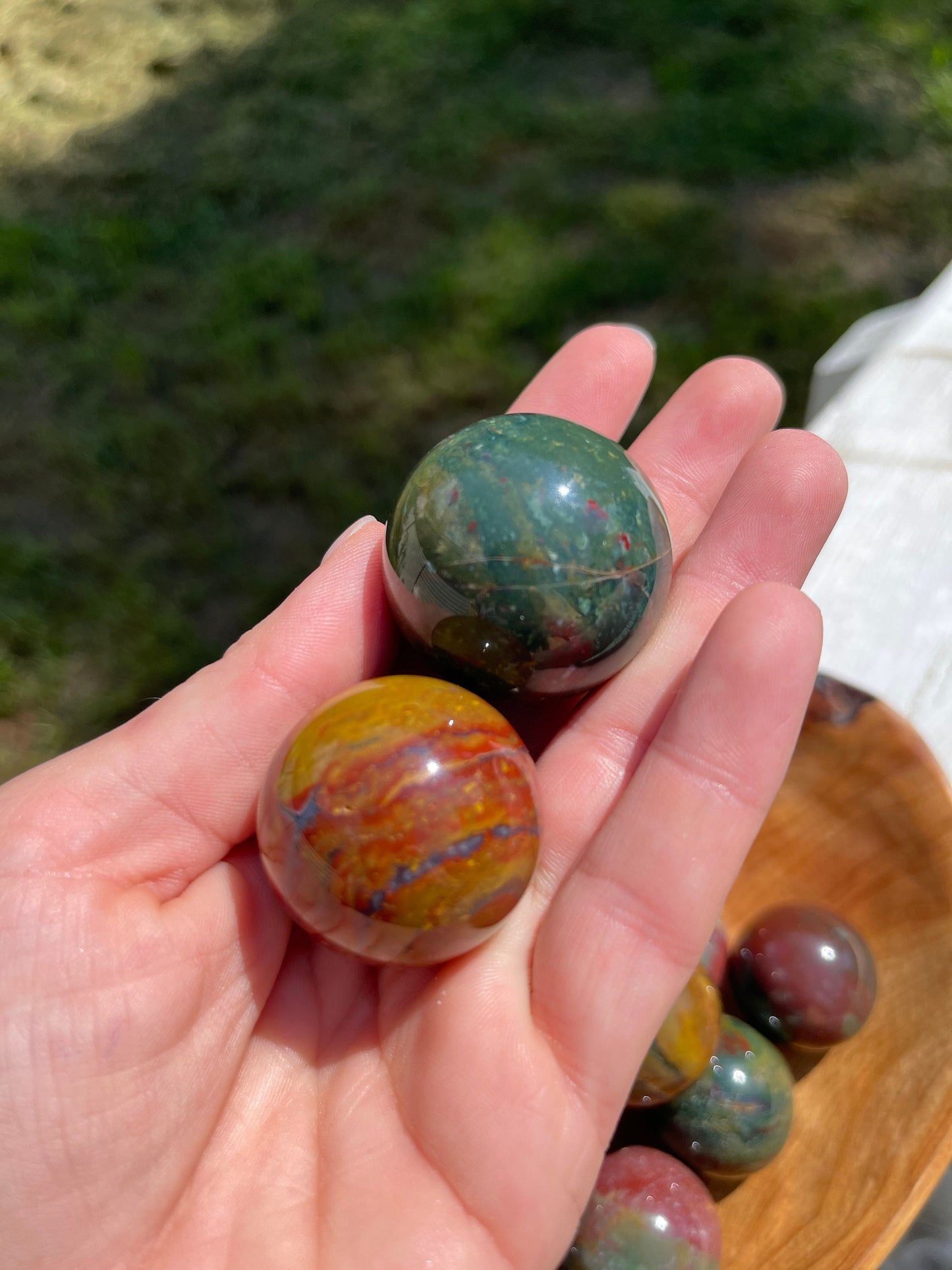 1 Small Ocean Jasper Sphere