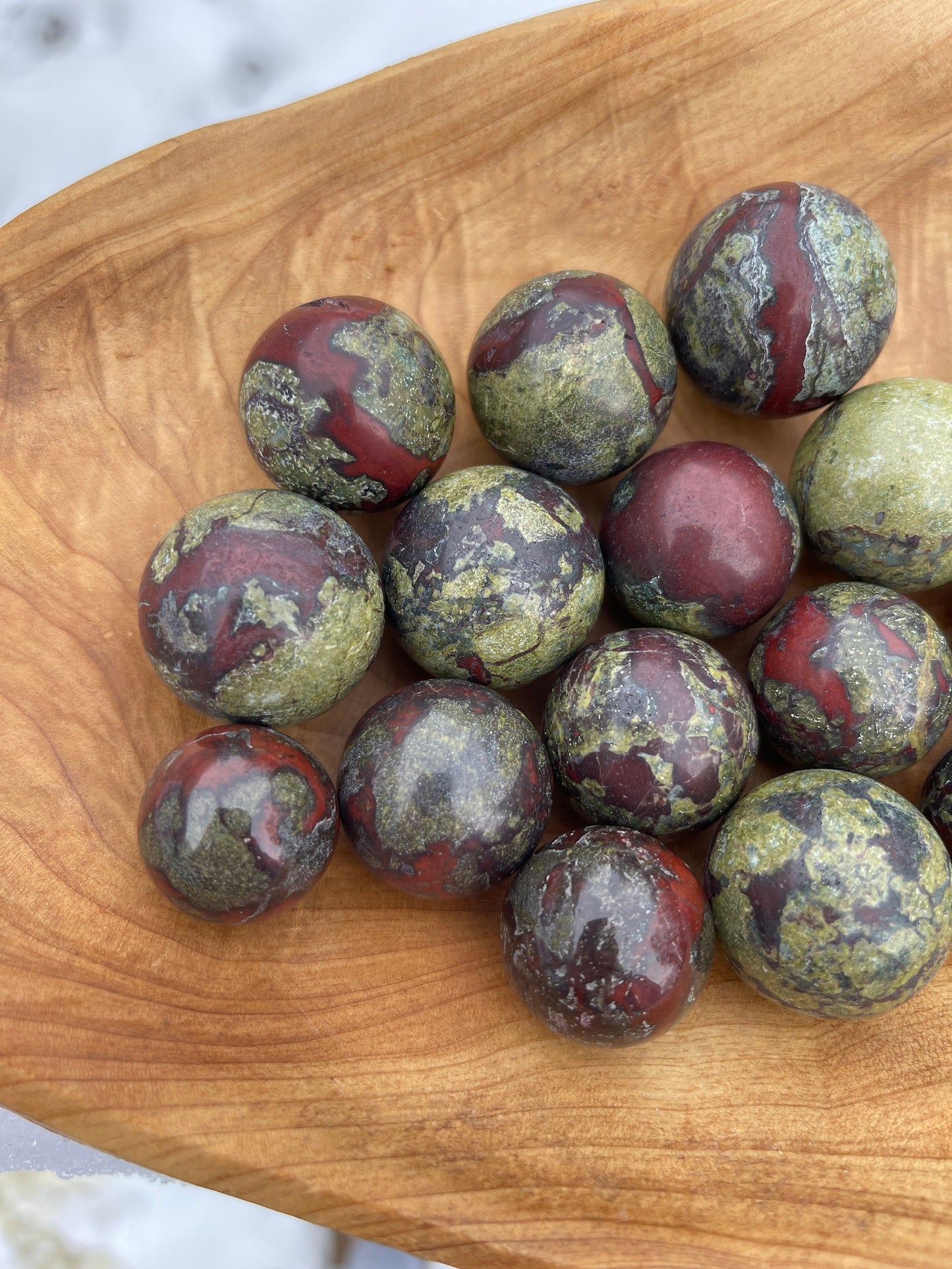 Dragon Stone Mini Sphere: Piemontite Crystal, Meditation Stone
