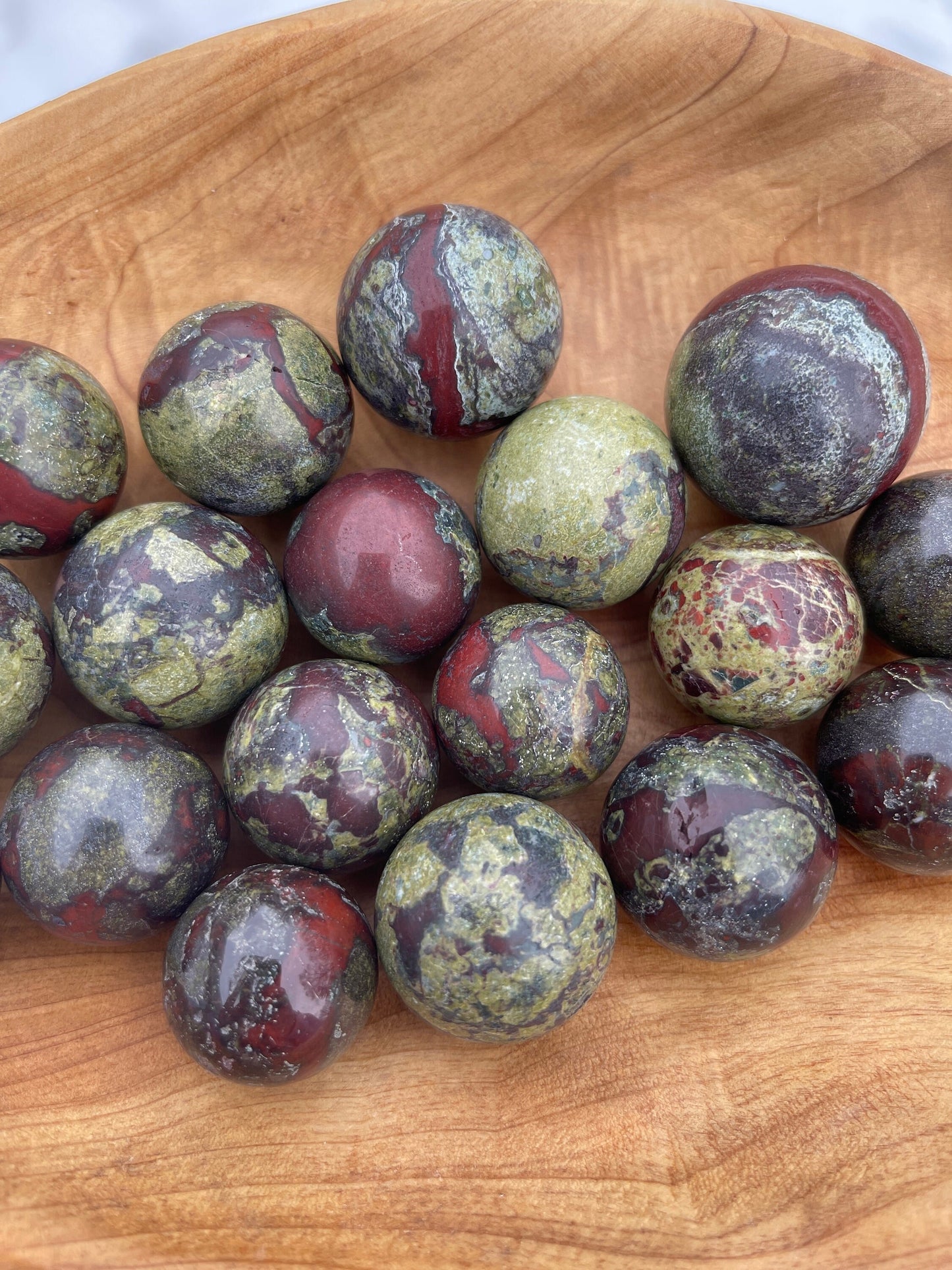Dragon Stone Mini Sphere: Piemontite Crystal, Meditation Stone
