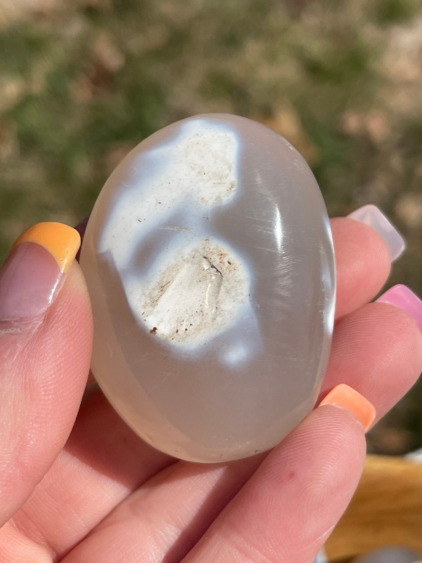 1 Orca Agate Palm Stone