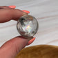 1 Clear quartz mini sphere with rainbows  | crystal carving | meditation crystal | pocket stone