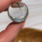 1 Clear quartz mini sphere with rainbows  | crystal carving | meditation crystal | pocket stone