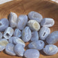 Blue Lace Agate Tumbled Stone: Calming Meditation Crystal