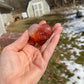 1 Fire Quartz Heart Palm Stone