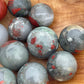 African Bloodstone Mini Sphere: Manifestation Crystal, Abundance