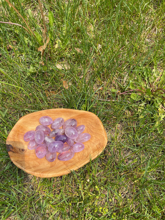 Amethyst Crystal Tumbled Stone: Pocket Meditation Stone