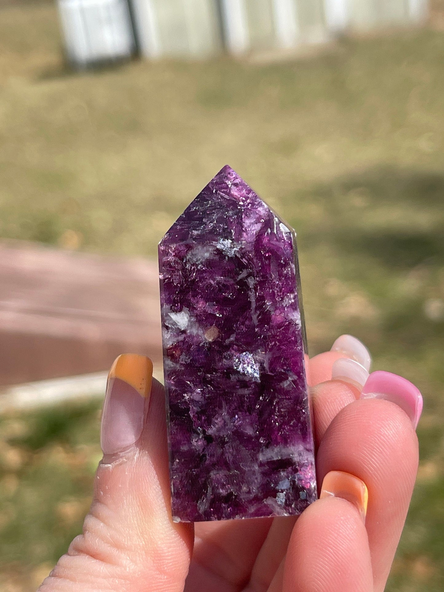 Lepidolite Point