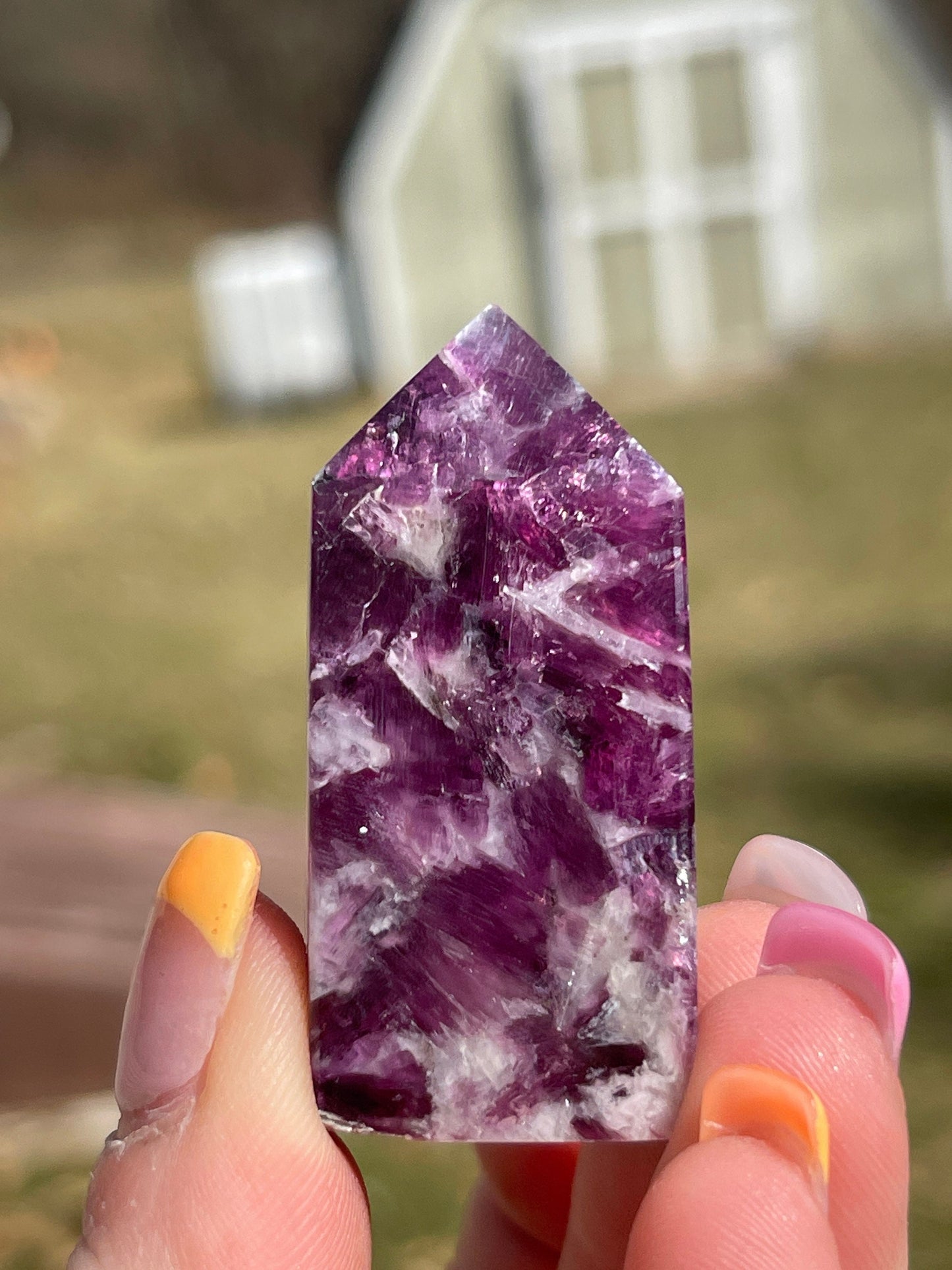 Lepidolite Point
