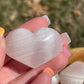 Pink Calcite Crystal Heart Carving