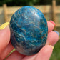 Blue Apatite Crystal Palm Stone