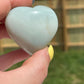 1 Higher quality green flower agate heart palm stone