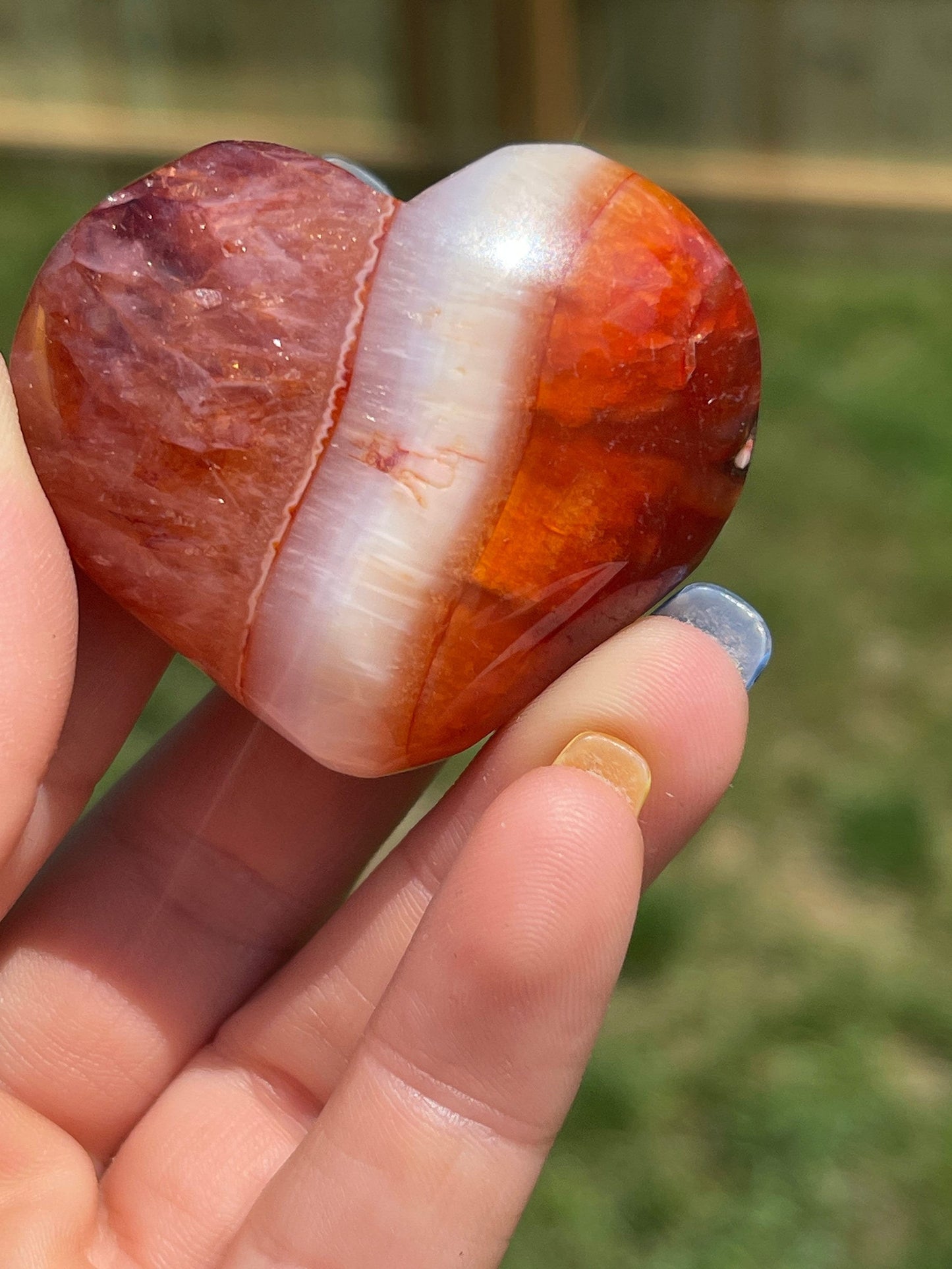 Carnelian Heart Palm Stone