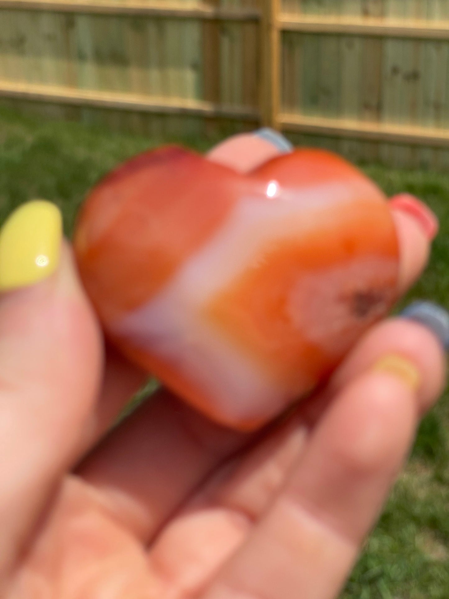 Carnelian Heart Palm Stone