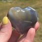 Orca Agate Heart Palm Stone