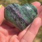 Ruby Zoisite Heart Carving