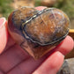 Mosaic Chalcedony Heart Palm Stone